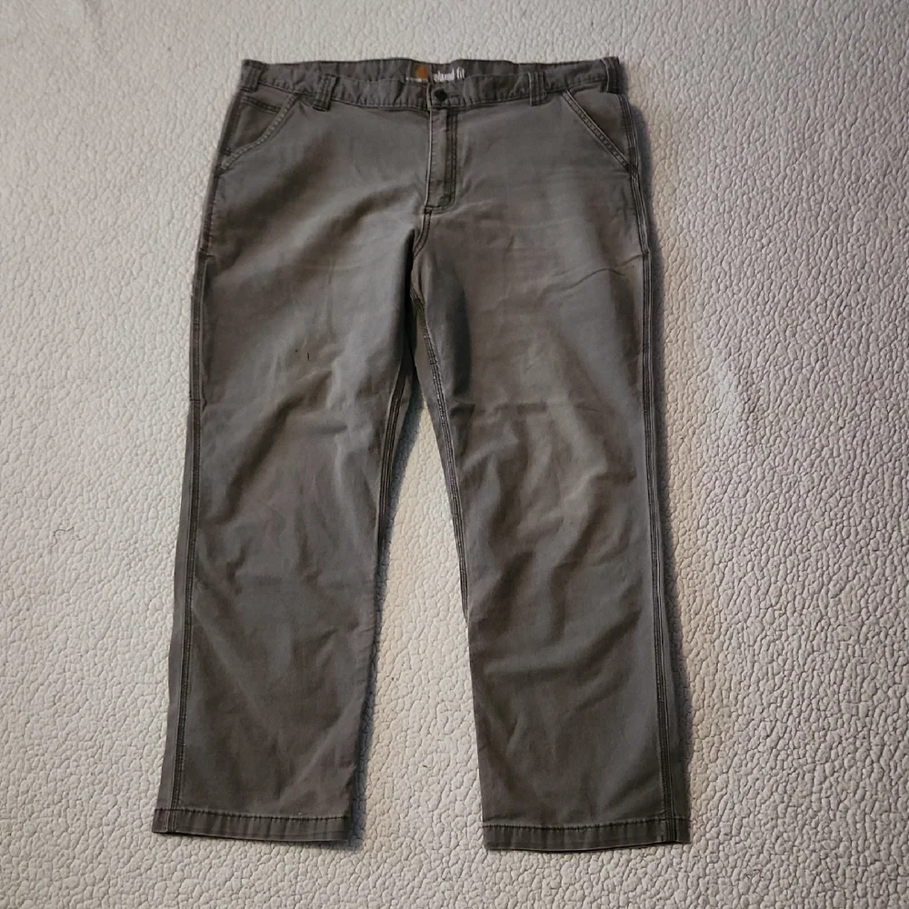 Carhartt Cargo Carpenter Relaxed Fit Distressed Grunge Bootcut Canvas Pants